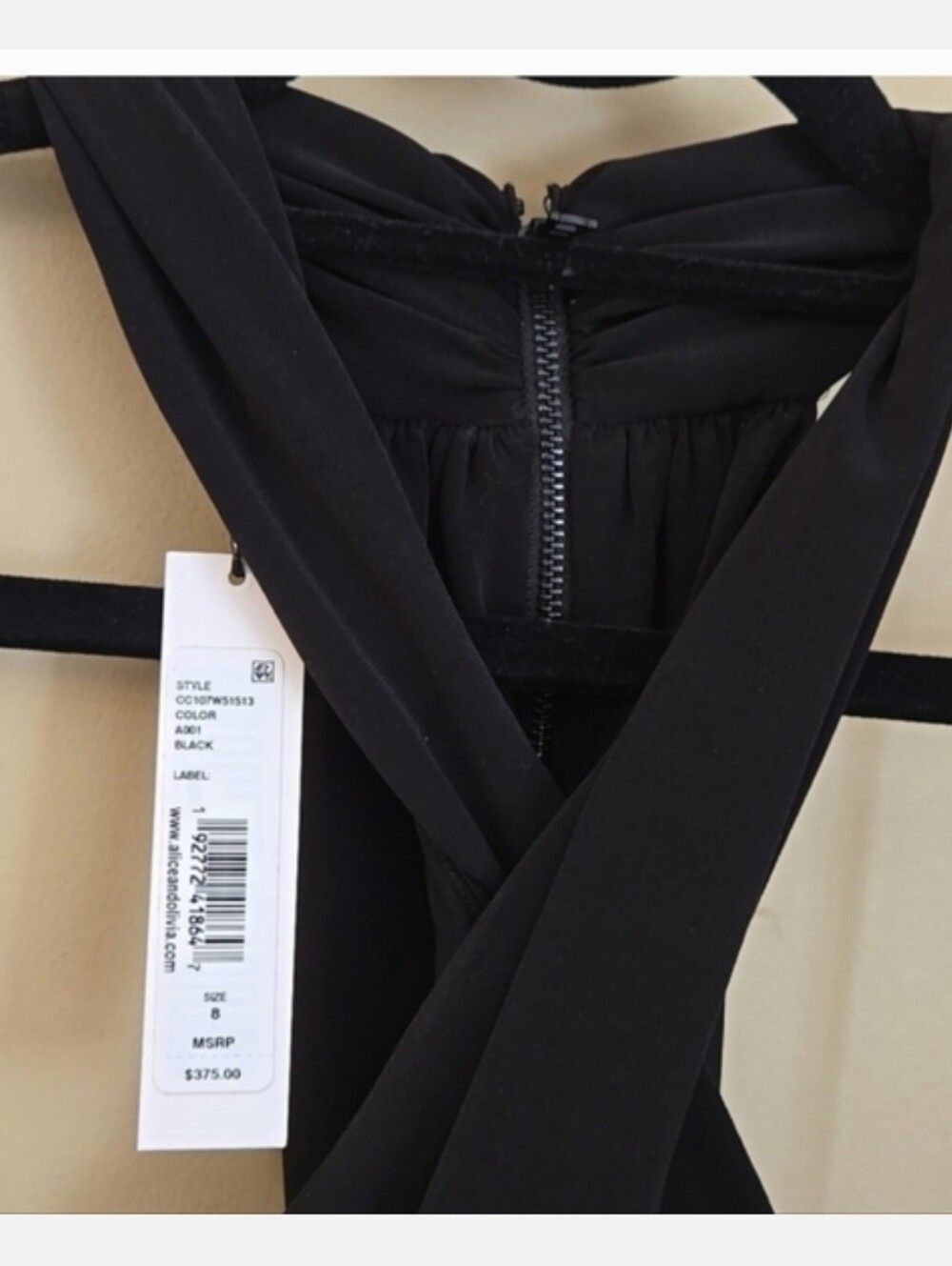 New Alice + Olivia Black Dress size 8 - Picture 3 of 5